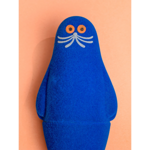 umao 海豹 軟膠玩偶 - 藍色植絨款 - Kenelephant azarashi by umao soft vinyl doll Flocky ver. - Blue