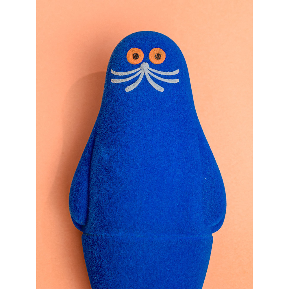 umao 海豹 軟膠玩偶 - 藍色植絨款 - Kenelephant azarashi by umao soft vinyl doll Flocky ver. - Blue