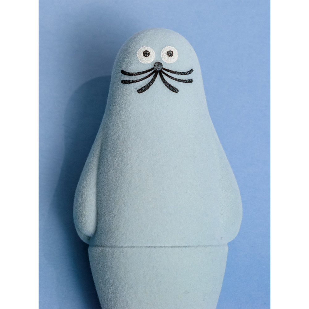 umao 海豹 軟膠玩偶 - 灰色植絨款 - Kenelephant azarashi by umao soft vinyl doll Flocky ver. - Gray