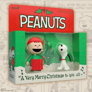 花生漫畫 3.75吋復古人偶 查理布朗與史努比 (唱頌歌) - ReAction 3.75" Figure - Peanuts Charlie Brown and Snoopy (Caroling)