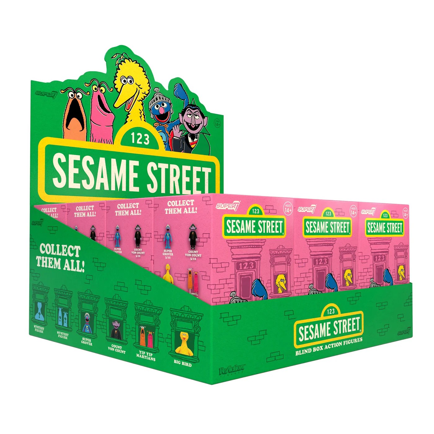 芝麻街 3.75吋復古人偶 盒玩系列 第二彈 - 隨機單抽 - ReAction 3.75" Figure Sesame Street Blind Box series 2 - Assortment