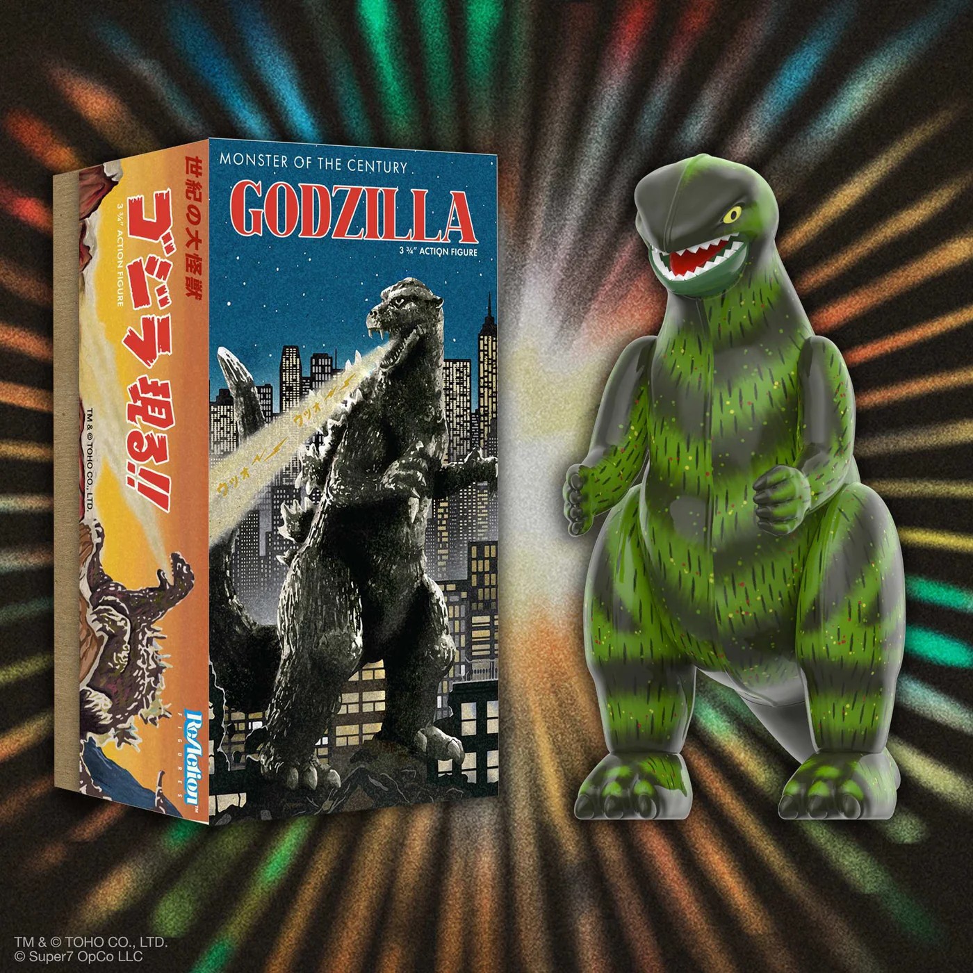 東寶哥吉拉 3.75吋復古人偶 復古鐵皮 第一彈 - 哥吉拉 - ReAction 3.75" Figure TOHO Godzilla (Retro Tin) - Godzilla (Marusan Tin)