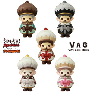 VAG 藝術家軟膠扭蛋 第45彈 Monchhichi Happy Gift Box - 蒙奇奇 隨機單抽 - Vinyl Artist Gacha series 45 Monchhichi Happy Gift Box - Monchhichi - assortment