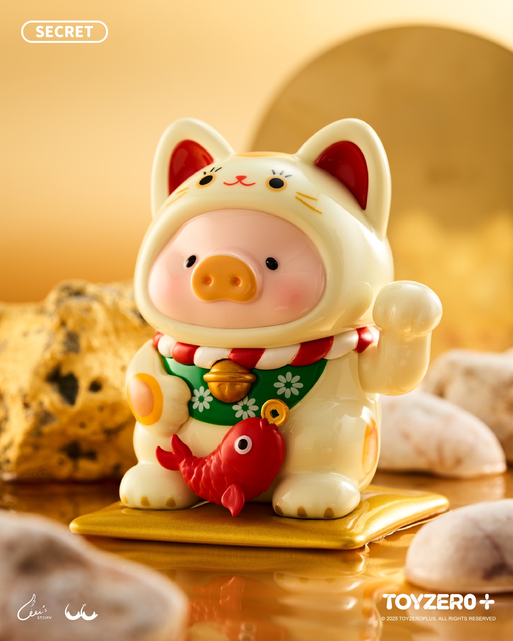 TOY0+ 罐頭豬 LuLu 一招喵計系列 盒玩 - 隨機單抽 - TOYZEROPLUS X Cici's Story - LuLu the Piggy Lucky Cat Series - assortment