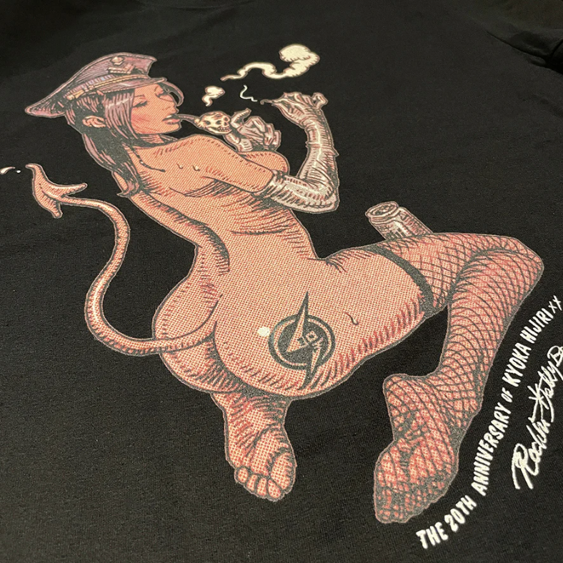 RJB 短袖T恤 - 聖京香 (網襪款) - 黑 - Rockin' Jelly Bean X Kyoka Hijiri T-shirt 1- Black