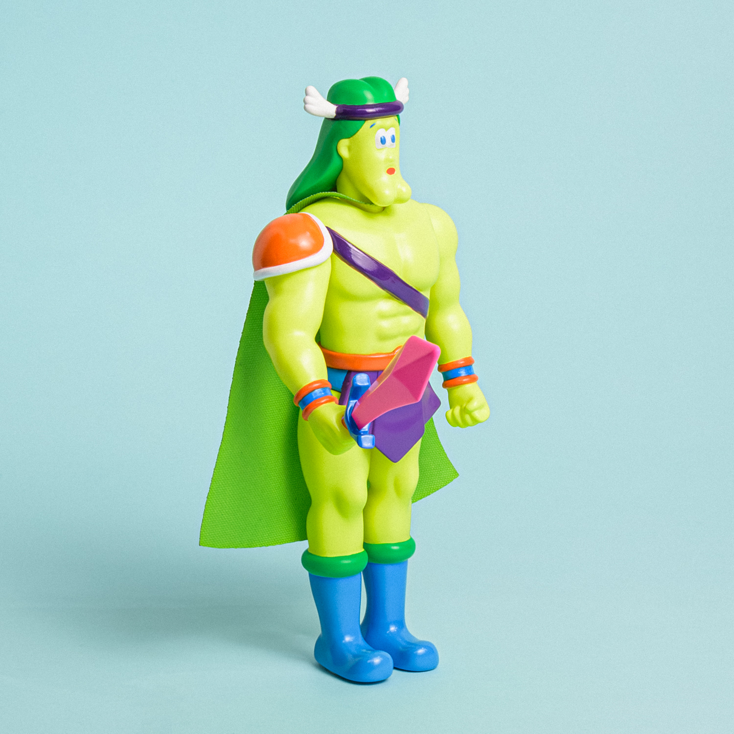 山崎若菜 軟膠玩偶 - 戰士 霓虹綠 - Kenelephant Wakana Yamazaki Sofvi - Warrior Neon Lime