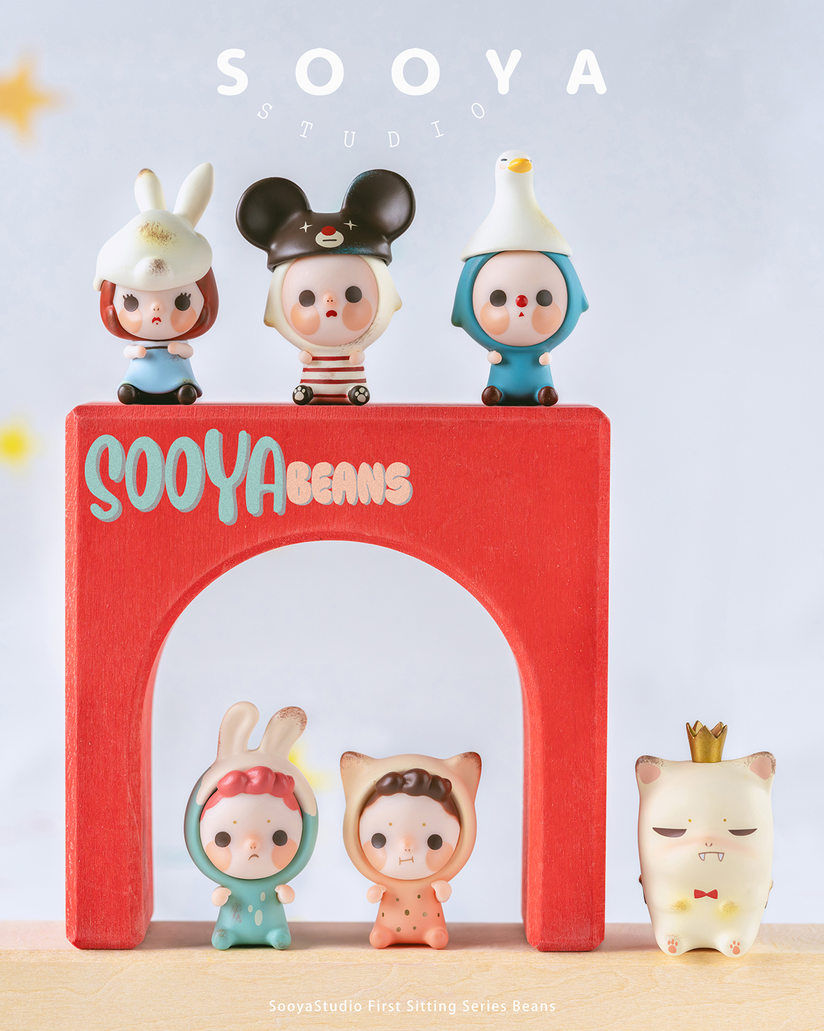 Sooya Studio 初代坐坐系列萌粒盒玩 - 隨機單抽 - Sooya Studio X M Stand blind box series - assortment