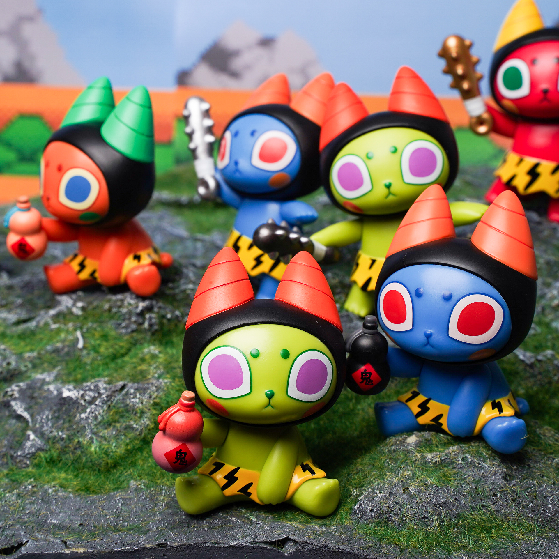 壞貓咪 鬼喵喵 盒玩 - 隨機單抽 - Badmeaw Oni-Nyan blind box series - assortment