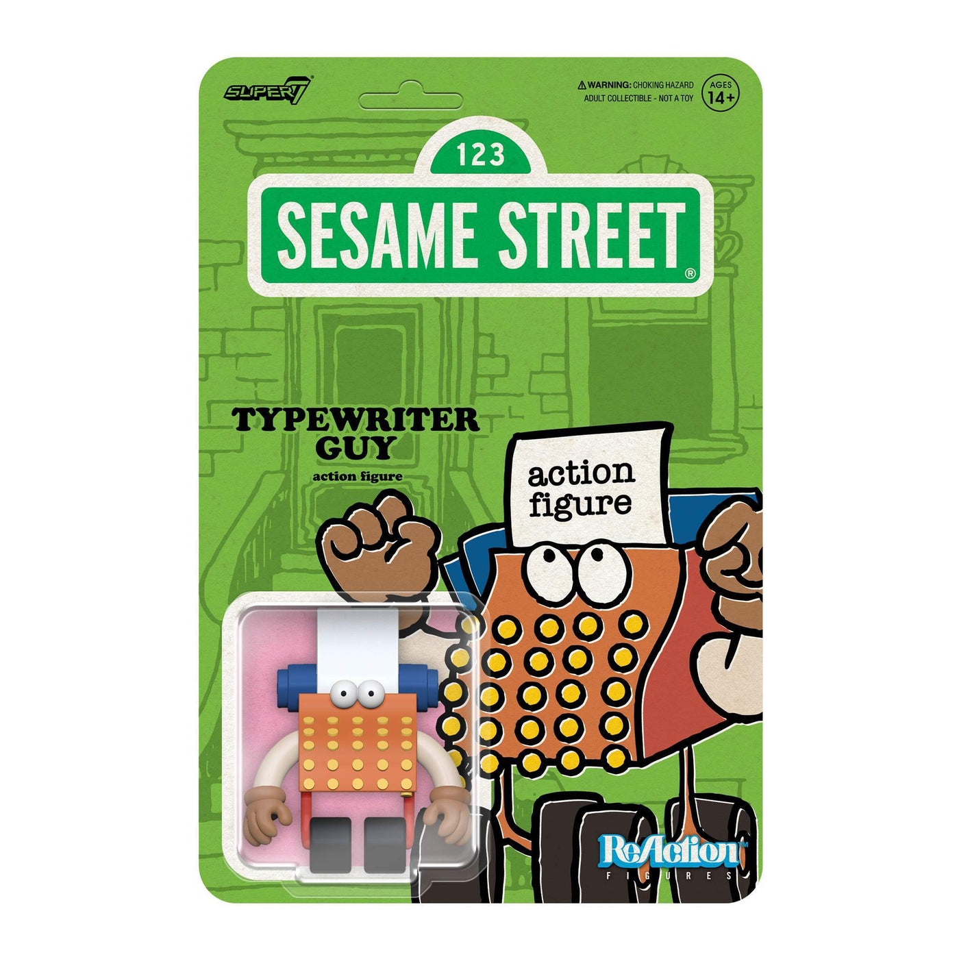 芝麻街 3.75吋復古人偶 第6波 - 打字機小子 - ReAction 3.75" Figure seires - Sesame Street Wave 6 - Typewriter Guy