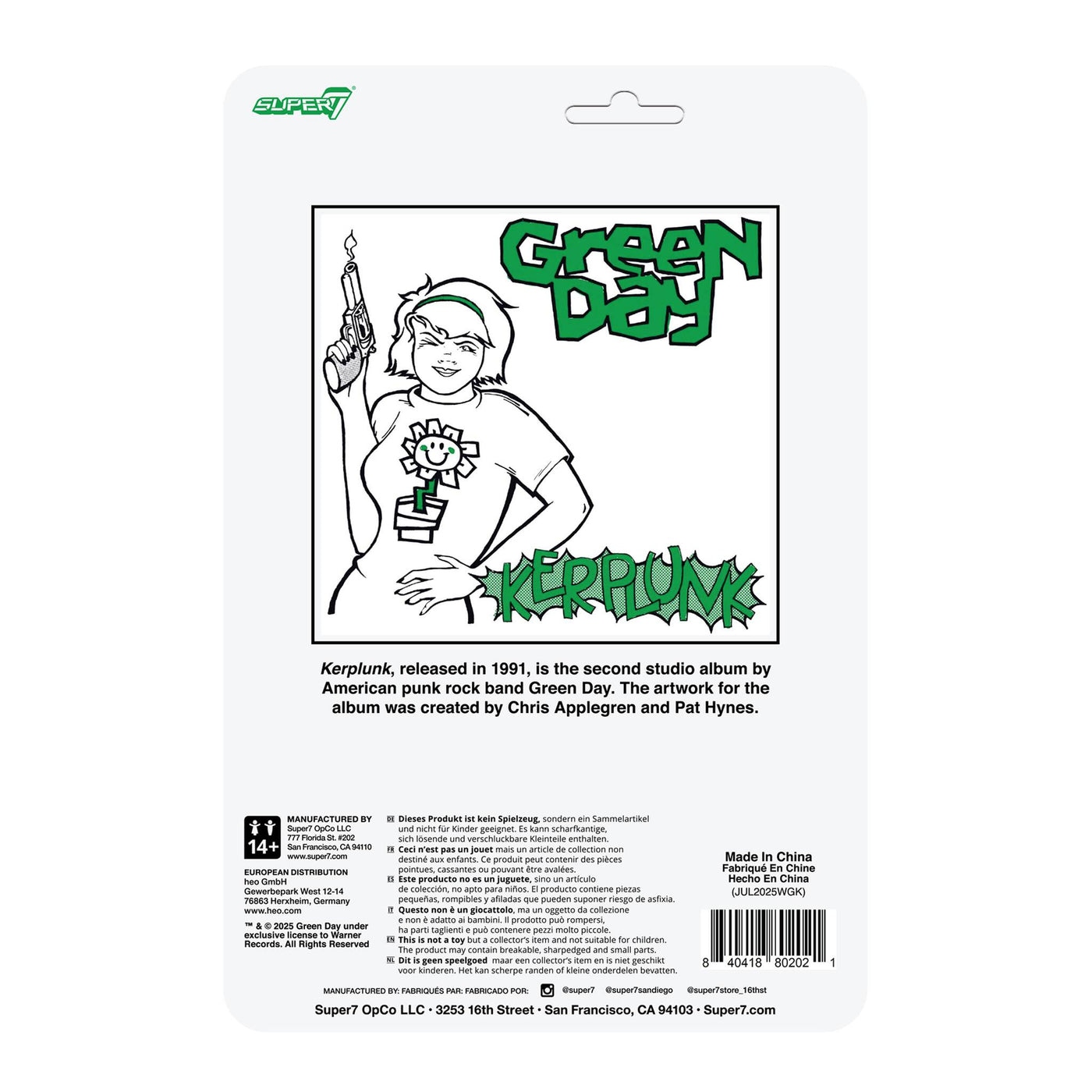 年輕歲月 3.75吋復古人偶 第2波 - Kerplunk Girl - ReAction 3.75" Figure Green Day Wave 2 - Kerplunk Girl