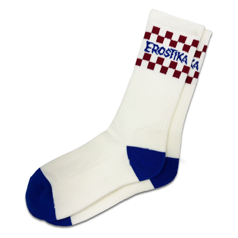 RJB 棋盤格Logo運動襪 紅藍色款 - Rockin' Jelly Bean CHECKER LOGO Sport Socks Red&Blue