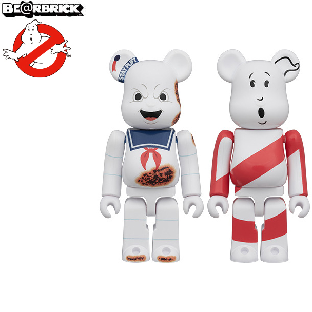 魔鬼剋星 100%小熊雙人組 - 棉花糖人(怒臉) & 電影標誌 - 100% Bearbrick 2pack Ghostbusters - Stay Puft Marshmallow Man “ANGRY FACE" & No Ghost