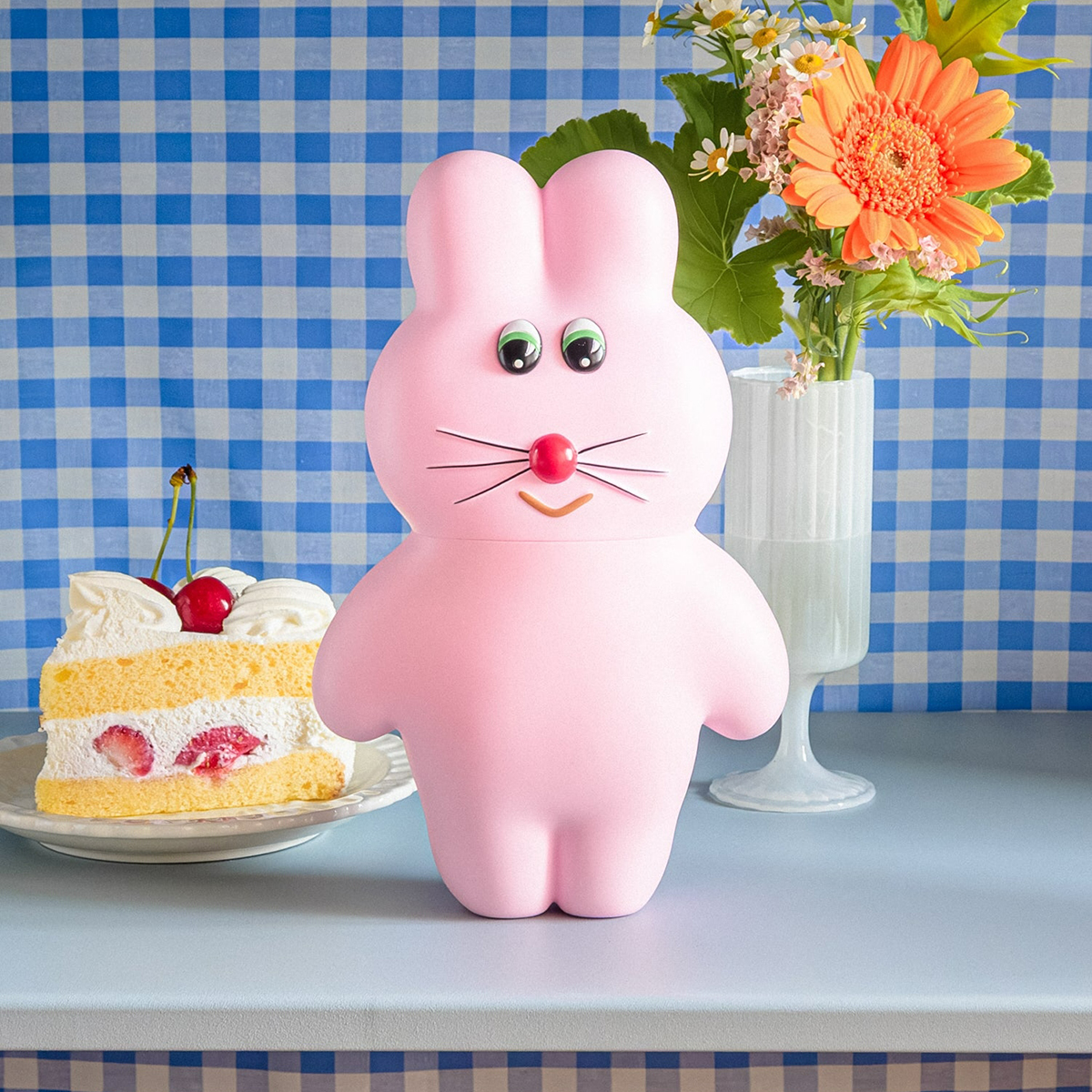 Muunyu PukuPuku 軟膠人偶 - 草莓牛奶 - Kenelephant Muunyu PukuPuku soft vinyl figure - Strawberry Milk