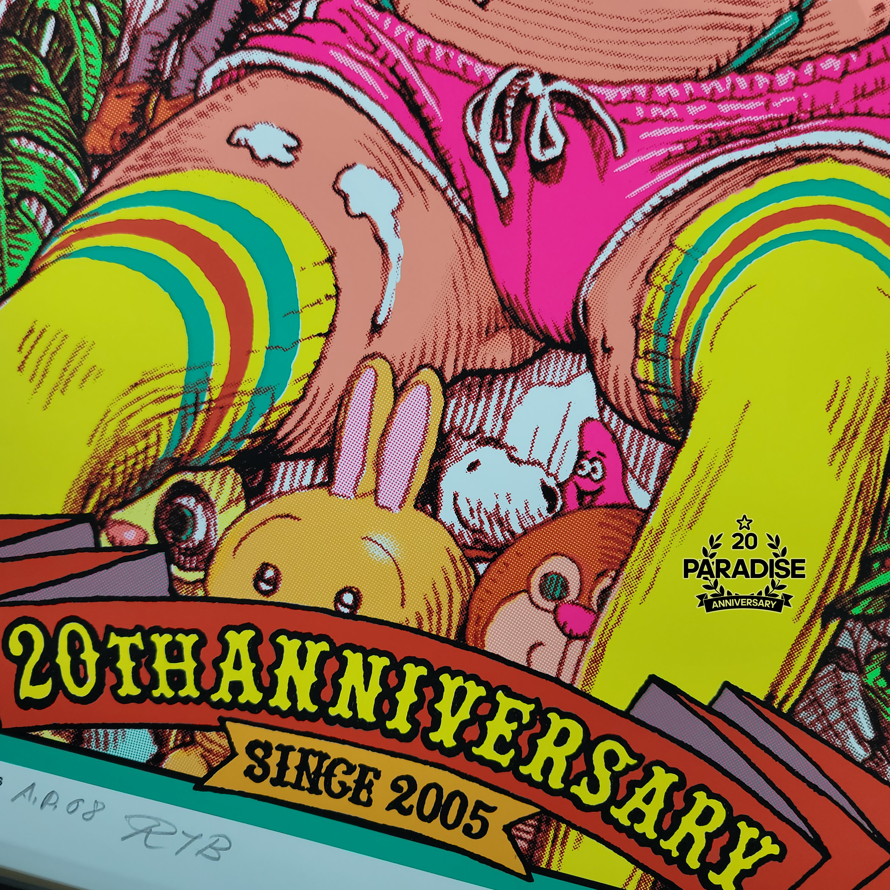 RJB 絹印海報 - Paradise 20 Anniversary 1次色 - Rockin' Jelly Bean Silkscreen Print Poster - Paradise 20 Anniversary 1st
