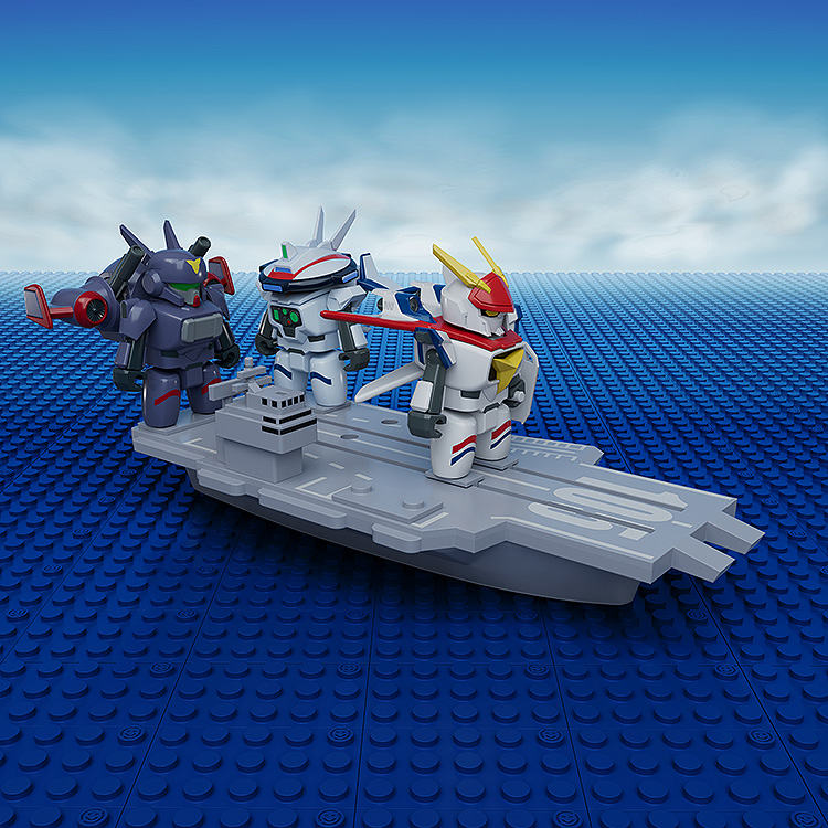 Brickroid 機甲戰記龍騎兵 - 龍騎兵1（片頭曲Ver.）＆航空母艦套組 - Brickroid Metal Armor Dragonar - Dragonar-1 (Opening Ver.) & Carrier Set