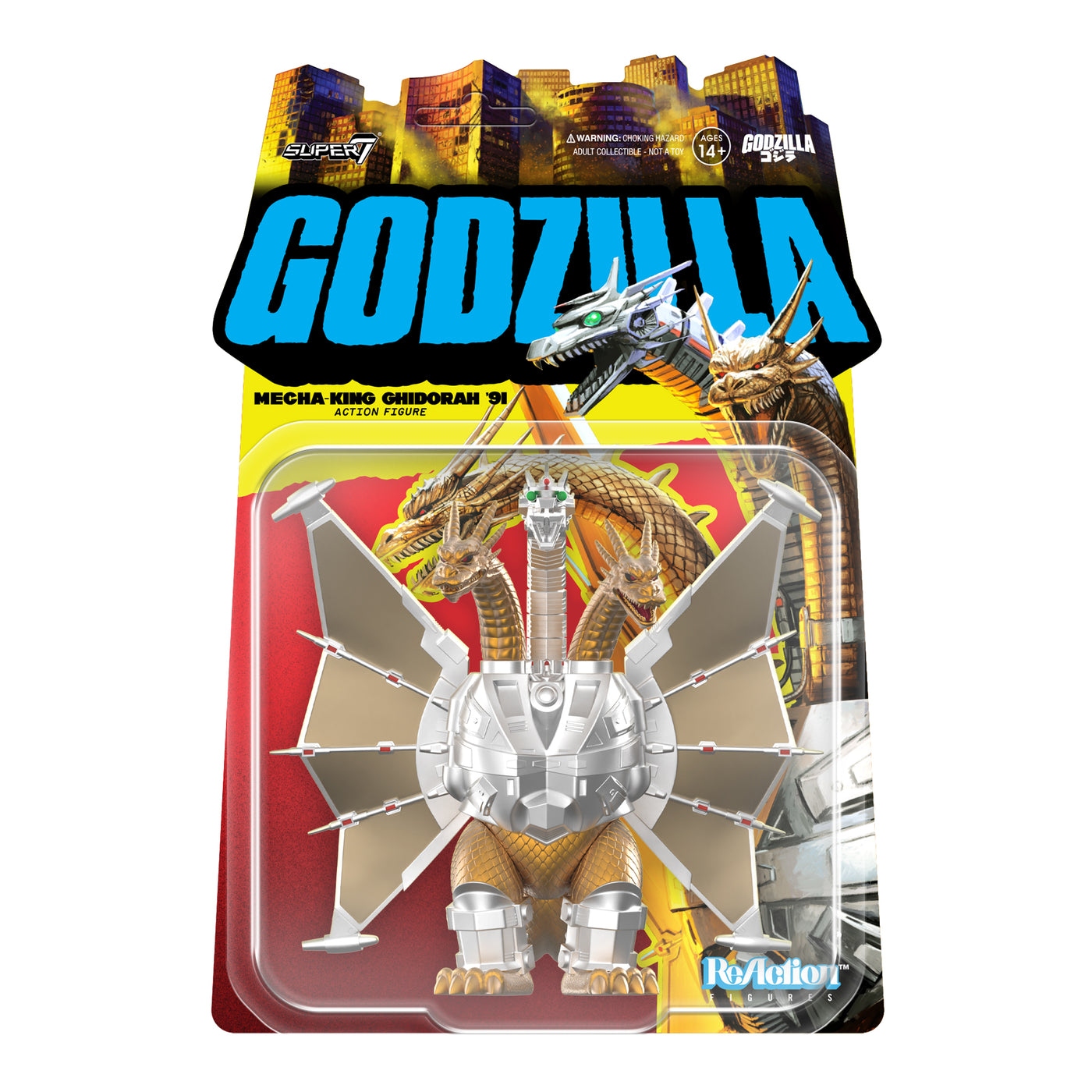 東寶哥吉拉 3.75吋復古人偶 第11波 - 1991年 機械王者基多拉 - ReAction 3.75" Figure TOHO Godzilla Wave 11 - Mecha-King Ghidorah