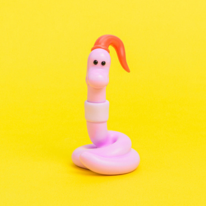 小松綠 Homies 軟膠玩偶 - 暖蟲 粉紅色 - Kenelephant Homies by Midori Komatsu Sofvi - Warm Worm (Pink Color)