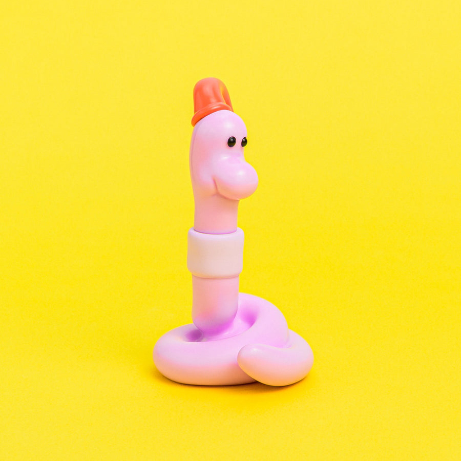 小松綠 Homies 軟膠玩偶 - 暖蟲 粉紅色 - Kenelephant Homies by Midori Komatsu Sofvi - Warm Worm (Pink Color)
