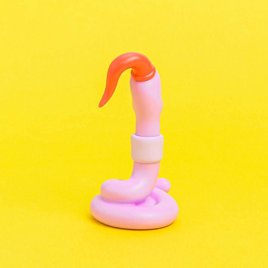 小松綠 Homies 軟膠玩偶 - 暖蟲 粉紅色 - Kenelephant Homies by Midori Komatsu Sofvi - Warm Worm (Pink Color)
