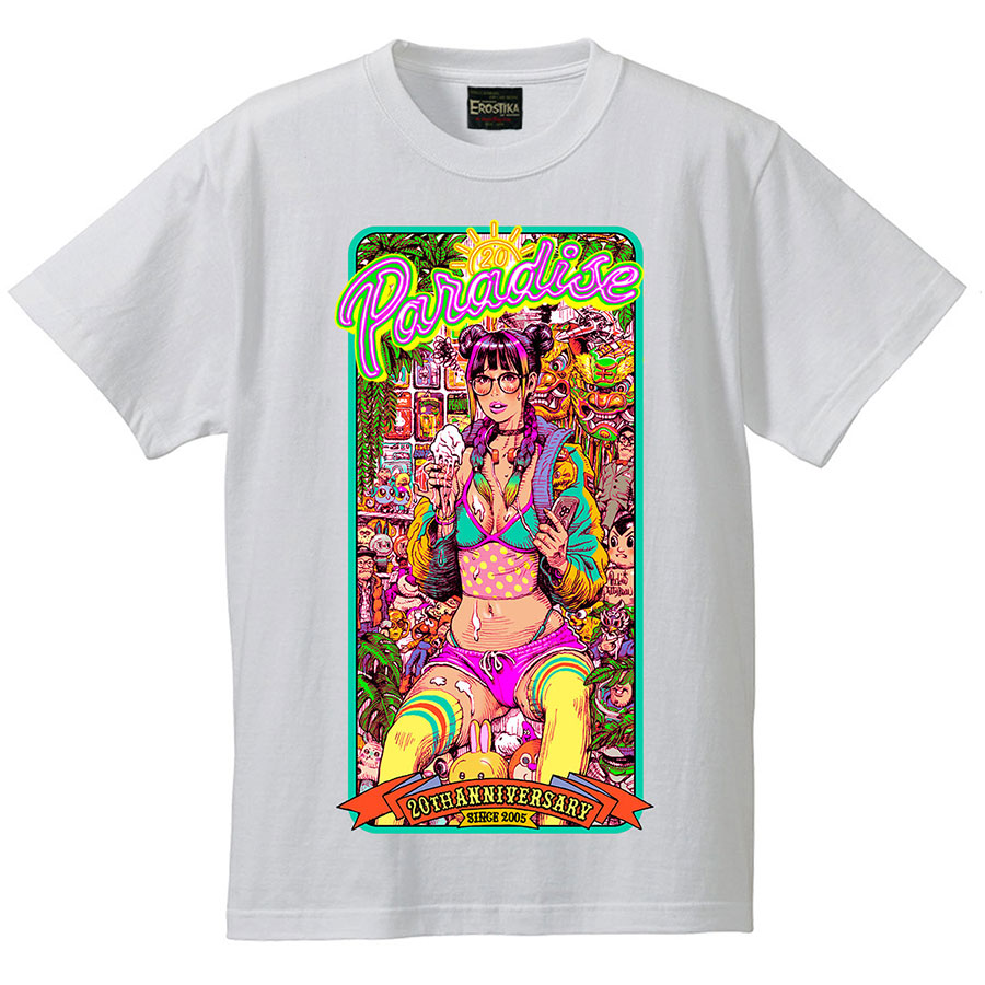 RJB 短袖T恤 - Paradise 20周年 - 白色款 - Rockin' Jelly Bean Paradise 20 Anniversary T-shirt - White