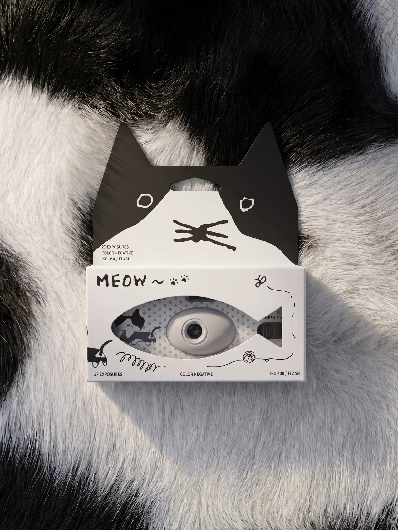 喵一次性即可拍相機 - 賓士貓 -  MEOW Disposable camera Tuxedo cat