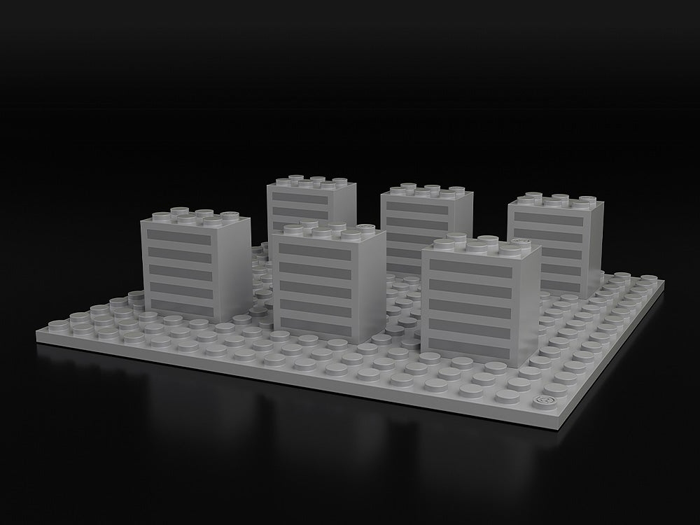 Brickroid 大樓A+底板套組 - Brickroid - Building A + Base Set