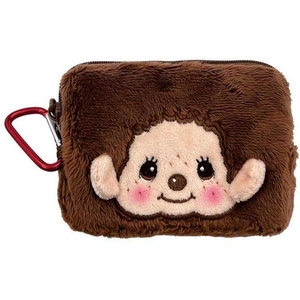 蒙奇奇 大臉拉鍊包 男孩款 - Monchhichi Face Plush Pass Case Card Holder - Monchhichi Kun