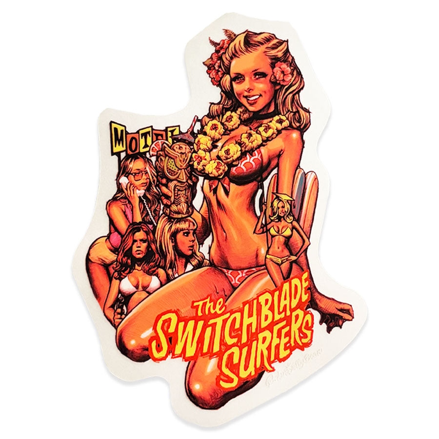 RJB 貼紙 - 透明 / 炫彩 款 - Rockin' Jelly Bean Sticker - Switch Blade Surfers - Clear / Noise