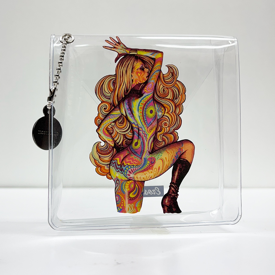 RJB PVC錢包 方款 - DEVIL'S HOUSE WIVES Pt.3 / PSYCHEDELIC GIRL - Rockin'Jelly Bean Clear PVC Pouch - DEVIL'S HOUSE WIVES Pt.3 / PSYCHEDELIC GIRL
