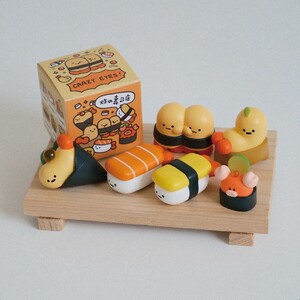 "CRUNCHY DREAM" CrazyEyes × Hanomanga 聯展 - 炸蝦壽司店樹脂公仔盲盒 - 隨機單抽by CrazyEyes