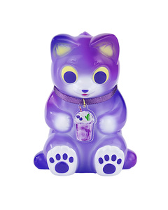 小夏屋 軟膠玩偶 - 坐姿貓吉拉 藍莓 - Fewmany Konatsuya Sofubi (Soft Vinyl Figure) - Sitting Negora Blueberry