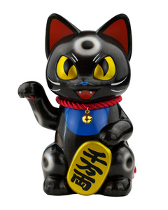 小夏屋 軟膠玩偶 - 大招財貓 黑色 - Fewmany Konatsuya Sofubi (Soft Vinyl Figure) - Oinukeki Black