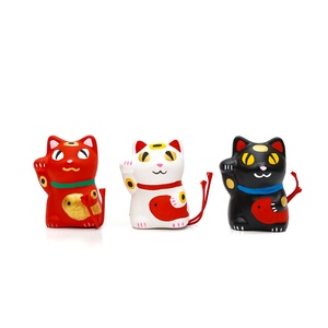 小夏屋 軟膠玩偶 - 迷你陶瓷招財貓 白 / 黑 / 紅 - Fewmany Konatsuya Sofubi (Soft Vinyl Figure) - Negora Fortune Ceremic