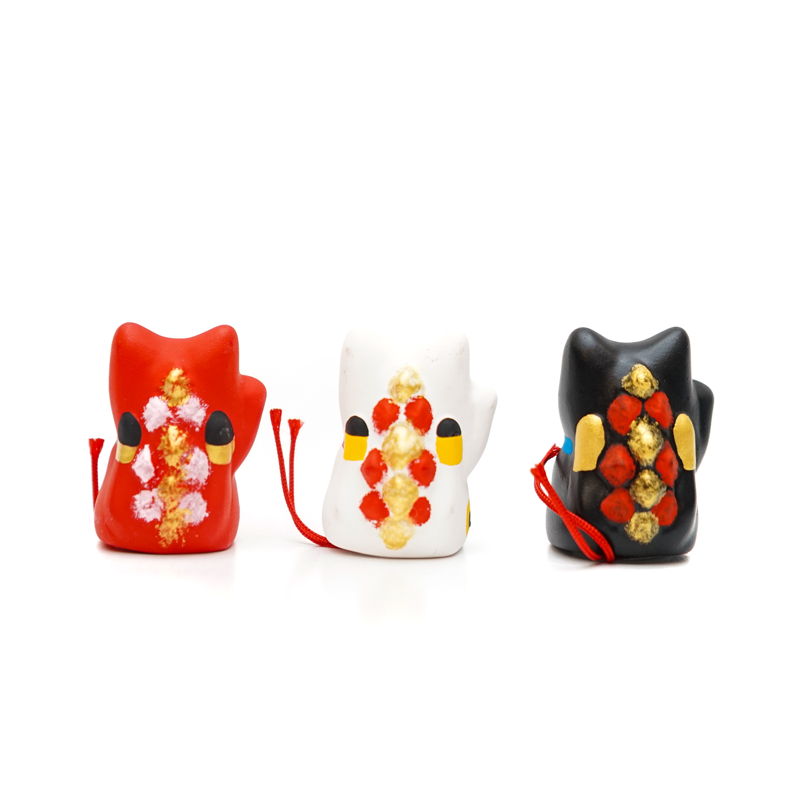 小夏屋 軟膠玩偶 - 迷你陶瓷招財貓 白 / 黑 / 紅 - Fewmany Konatsuya Sofubi (Soft Vinyl Figure) - Negora Fortune Ceremic