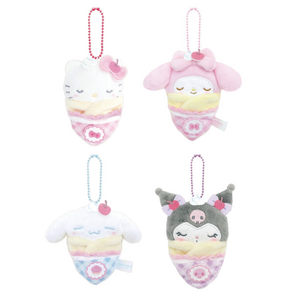 三麗鷗 可麗餅造型玩偶吊飾 酷洛米/大耳狗/凱蒂貓/美樂蒂 - Sanrio Fancy Snacks and Sweets - Crepe Plush Keychain Kuromi/Cinnamoroll/Hello Kitty/My Melody