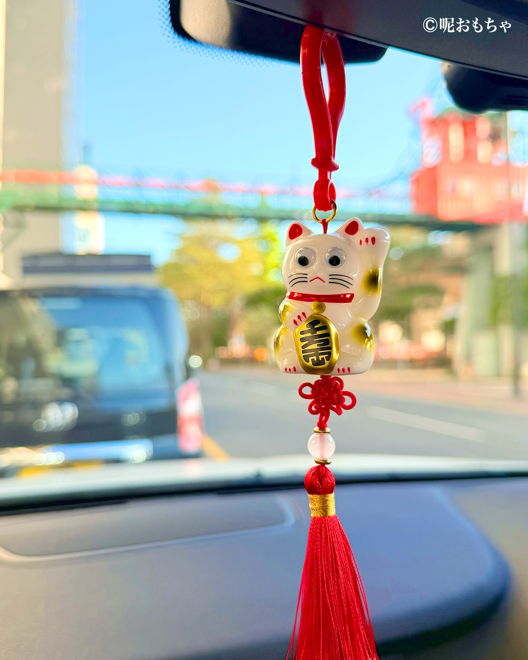 永遠的名作 白招財貓 鑰匙圈 - Leeeeee Toy - Luckycat keychain
