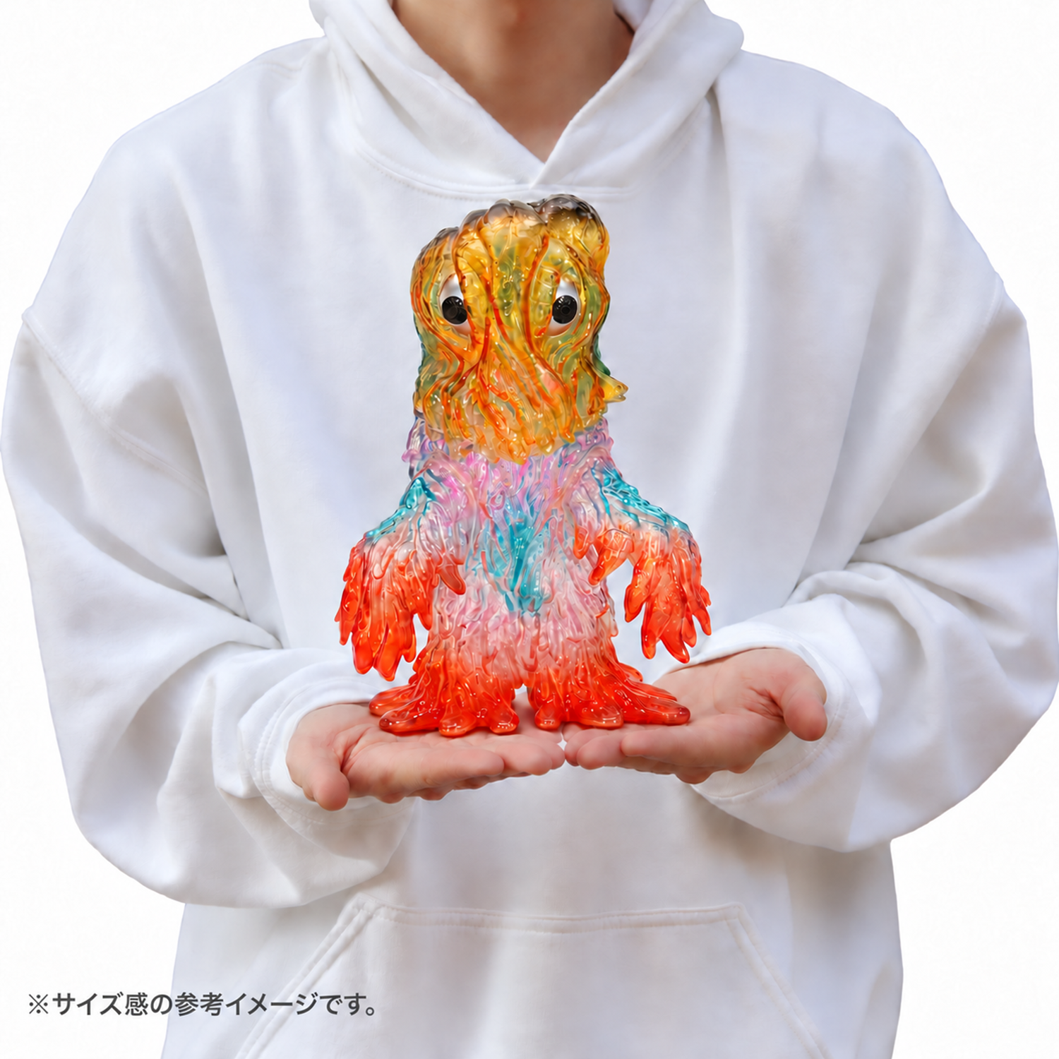 CCP 大尺寸復古軟膠系列 - 黑多拉 迷幻透明版 - BIG Retro Sofubi Series - Hedora Psychedelic Clear ver.