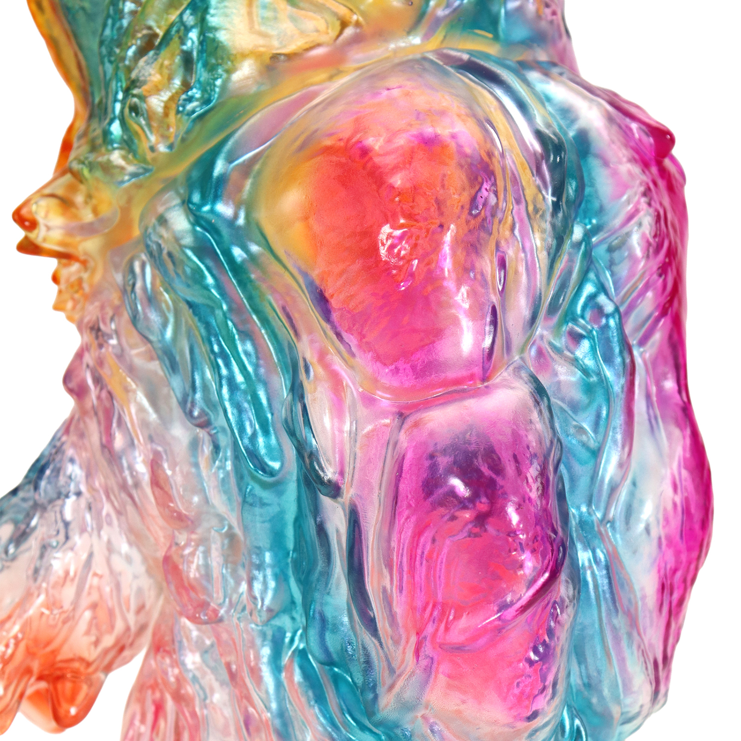 CCP 大尺寸復古軟膠系列 - 黑多拉 迷幻透明版 - BIG Retro Sofubi Series - Hedora Psychedelic Clear ver.
